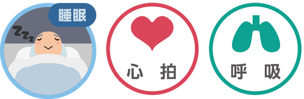 不在 在床 覚醒 浅眠 睡眠 心拍 呼吸
